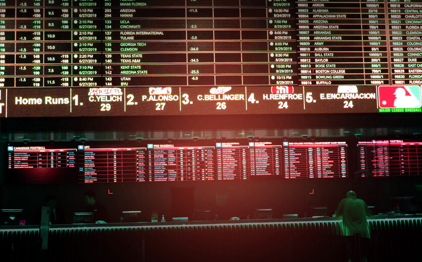 photo of odds on display at a sportsbook